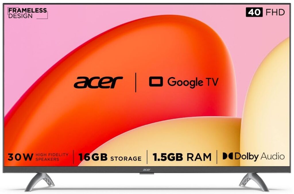 Acer 100 cm (40 inches) Advanced I Series Full HD Smart LED Google TV (Rs. 17,999)