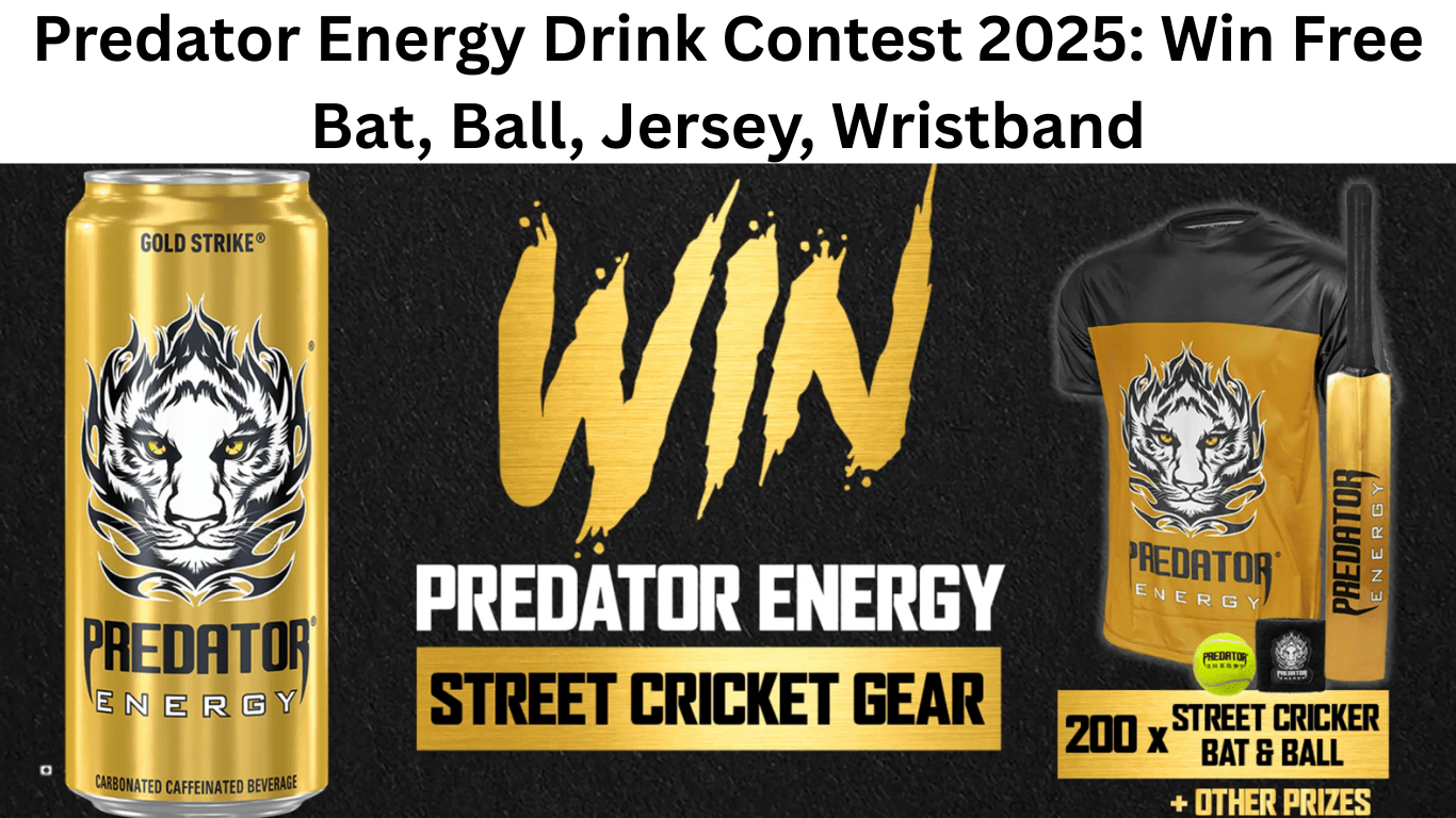 Predator Energy Drink Contest 2025: Win Free Bat, Ball, Jersey, Wristband