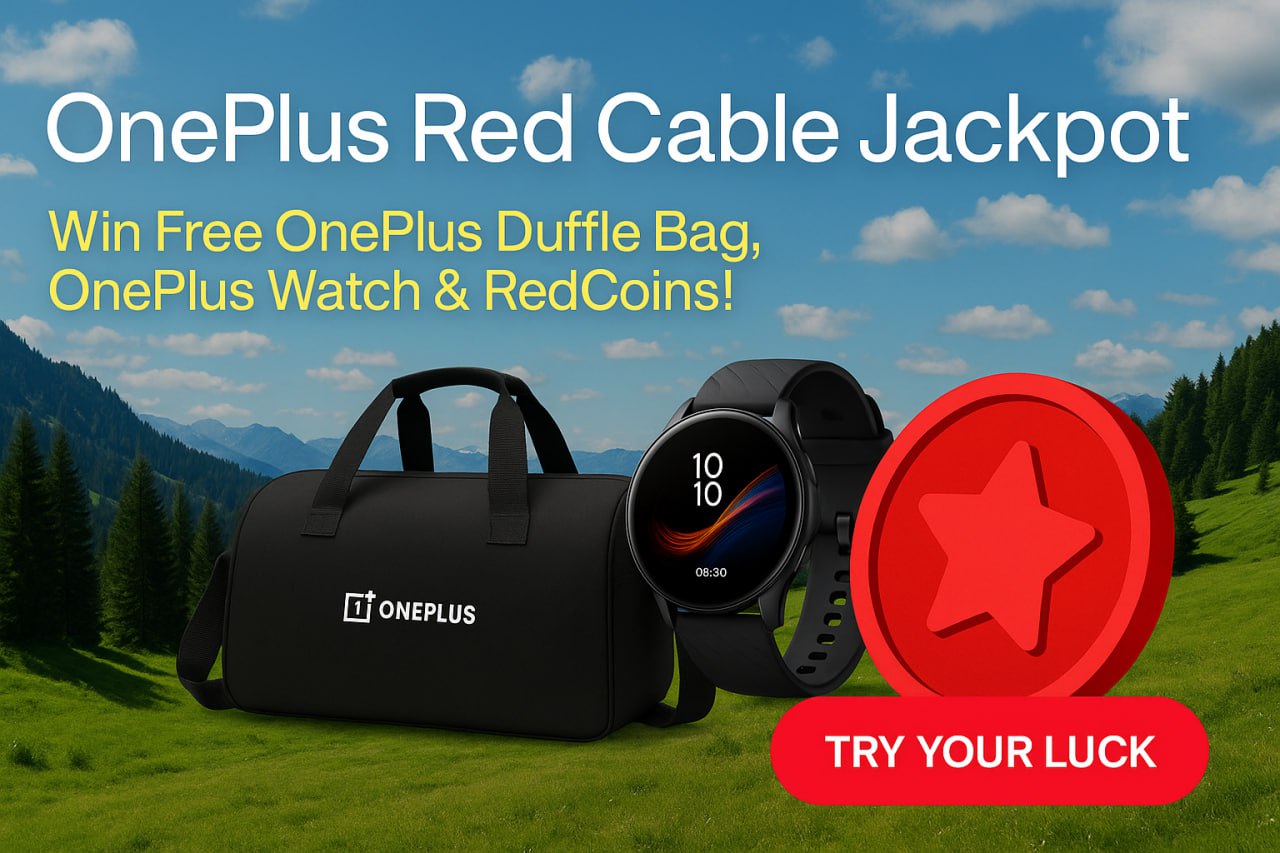 OnePlus Red Cable Jackpot: Win Free OnePlus Duffle Bag, OnePlus Watch and RedCoins 2025