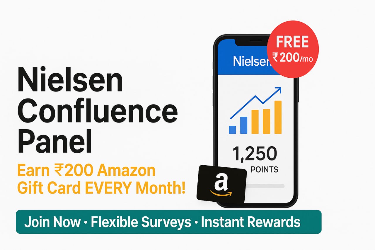 Nielsen Confluence Panel App - Free ₹200 Amazon Every Month